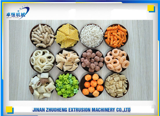 120-150 kg/h Máquina de extrusão de duplo parafuso para lanches de arroz de milho em alimentos