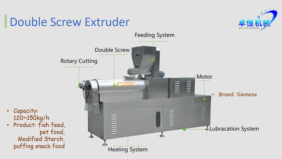 Máquina de fabricação de alimentos para peixes com certificação CE para produção e material de aço inoxidável