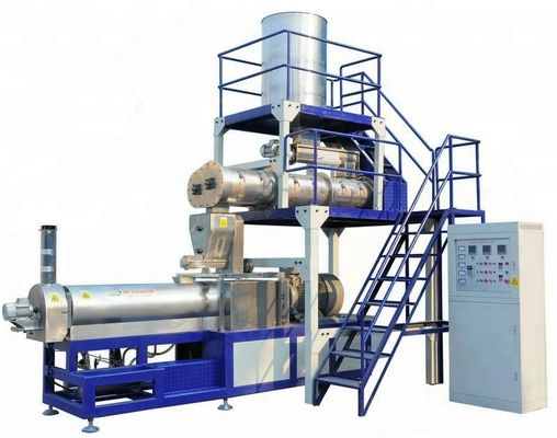 Linha de máquina de extrusão de alimentos para animais de estimação de aço inoxidável com motor Siemens opcional