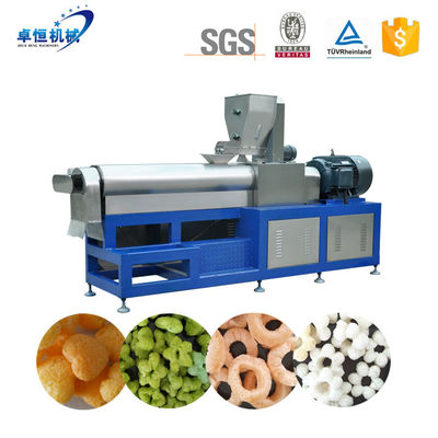 Linha de produção completa de bola de queijo Maçã inflada lanches de fabricação de máquina com materiais