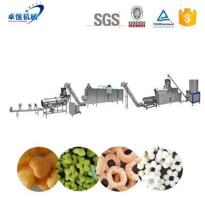 Linha de produção completa de bola de queijo Maçã inflada lanches de fabricação de máquina com materiais