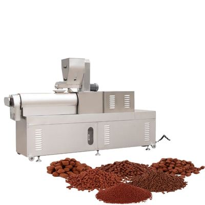 Linha de produção de alimentos para animais de estimação Máquina de extrusão de misturador para alimentos para peixes ricos em proteínas em alimentos