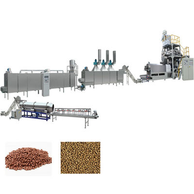 Máquinas de processamento de alimentos para animais de companhia para a produção de pellets flutuantes de alimentos para peixes em bebidas alimentares