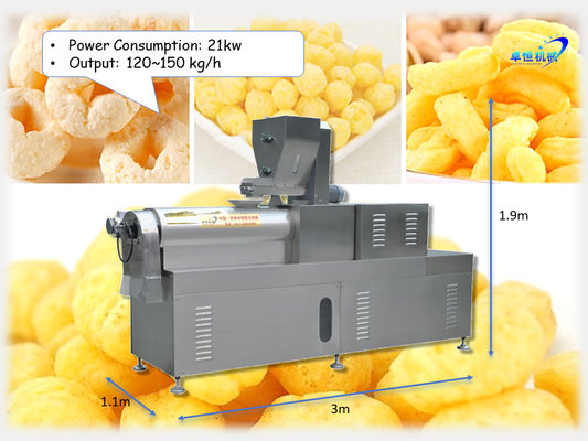 Automático de velocidade puffing snacks fazer condição da máquina de aço inoxidável 201 304 material