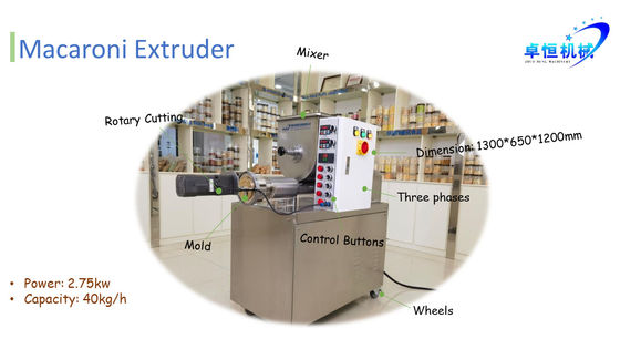 Máquina de extrusão de macarrão para alimentos e bebidas com 2 e operação automática fácil