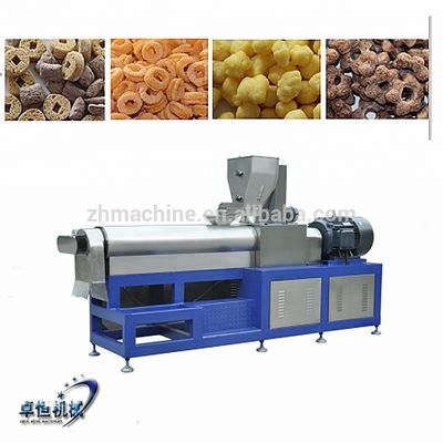 1500 KG farinha de milho extrusão flexível instantâneo puff crunch Cereais lanches linha de produção de alimentos
