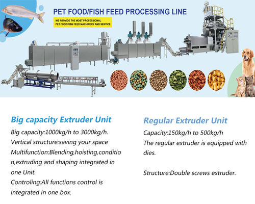 Máquina de fabricação de grânulos para alimentação de peixes aquáticos para alimentação de animais de estimação flutuante e afundada em alimentos