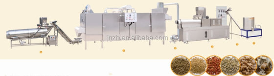 Extrusora de produção de alimentos para animais de estimação com operação fácil e textura de parafuso duplo de grande capacidade