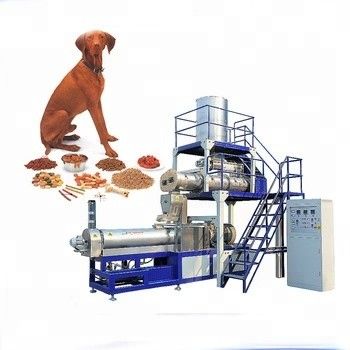 Linha de produção de extrusores de alimentos para animais de estimação totalmente automática de aço inoxidável com inspecção por vídeo