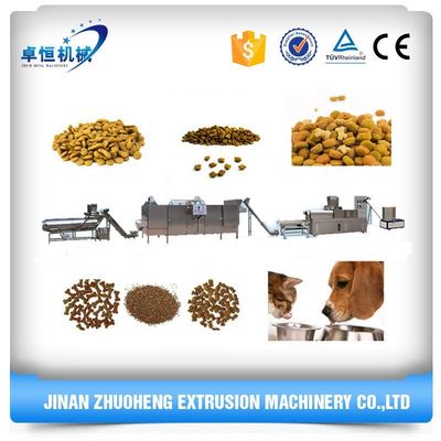 Linha de produção de extrusores de alimentos para animais de estimação totalmente automática de aço inoxidável com inspecção por vídeo