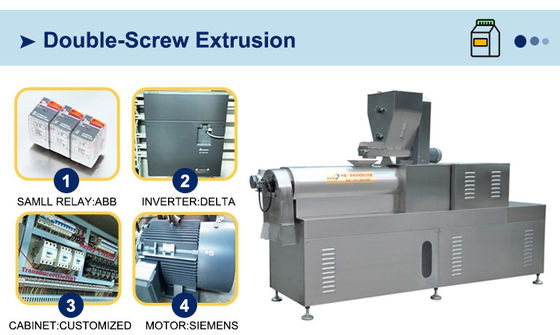 Linha de produção automática de alimentos para animais de estimação para peixes para a produção de pellets de aço inoxidável