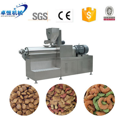PLC controlada linha de produção completa seca de bico de animal de estimação cão de gato máquina de fabricação de pellets de alimentos