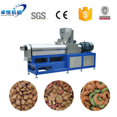 PLC controlada linha de produção completa seca de bico de animal de estimação cão de gato máquina de fabricação de pellets de alimentos