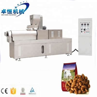 Linha de extrusão de pellets de alimentos para animais de estimação de grande capacidade de construção de aço inoxidável