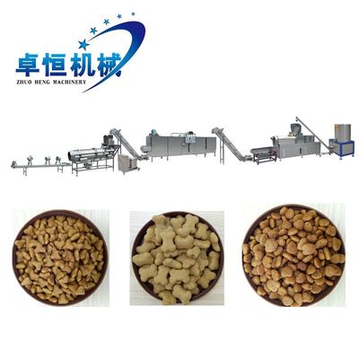 Linha de extrusão de pellets de alimentos para animais de estimação de grande capacidade de construção de aço inoxidável