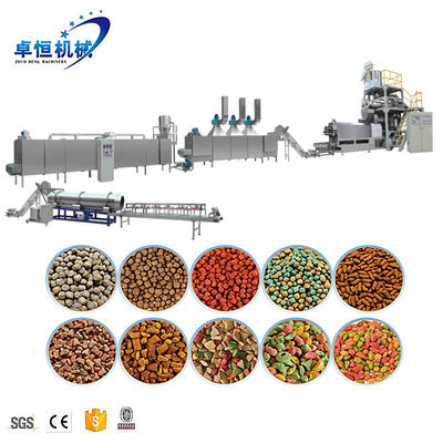 Linha de produção de alimentos para peixes flutuantes/ Máquina de fabricação de alimentos para camarão para processamento de alimentos para animais de estimação