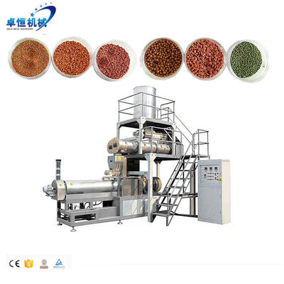 Voltagem personalizável Automática de dois parafusos Máquinas de produção de alimentos para peixes Condição da linha de produção