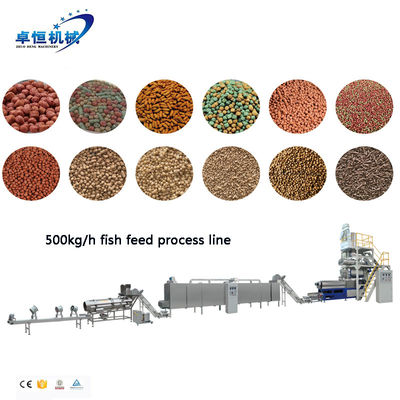 5 toneladas/h Máquina automática completa de produção de alimentos para animais de estimação, peixes e peixes 23*3*3m