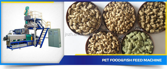 Linha de produção de alimentos para cães totalmente automática de extrusão de parafusos duplos