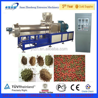 Auto CAD Layout Twin Screw Extruder para a linha de processamento de alimentos para peixes, camarões e alimentos para animais