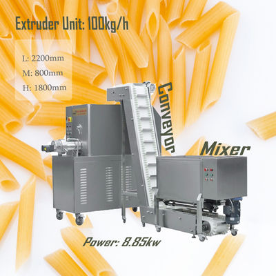 Máquina de extrusão curta de massas de 100 kW para produção de macarrão pequeno em bebidas alimentares